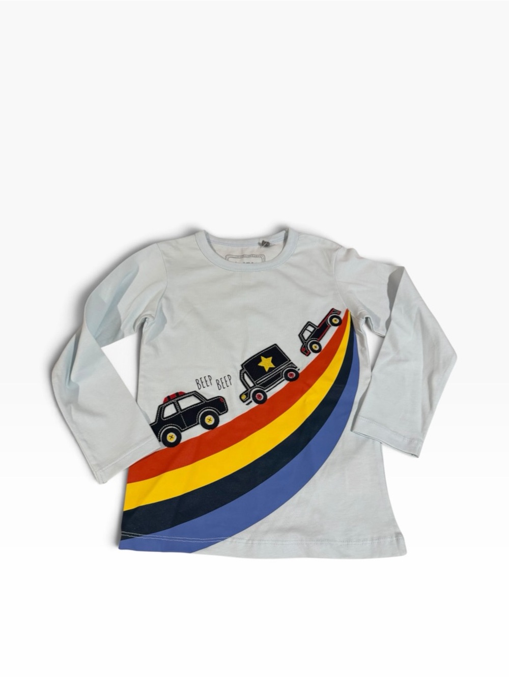 NWT Blue Zoo Beep Beep Stripe Long Sleeve Tee Size 4-5